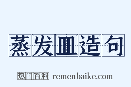 蒸发皿造句是什么意思的图片